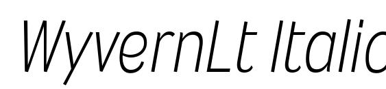 Шрифт WyvernLt Italic
