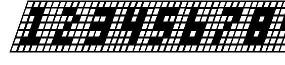 X Grid Italic Font, Number Fonts