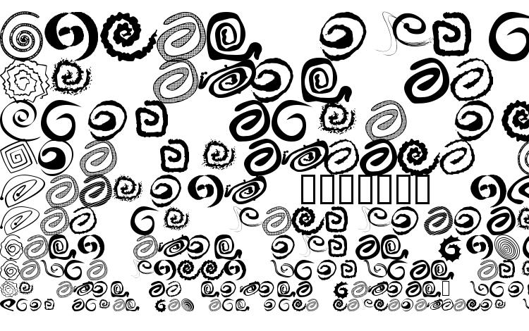 specimens X spiral font, sample X spiral font, an example of writing X spiral font, review X spiral font, preview X spiral font, X spiral font