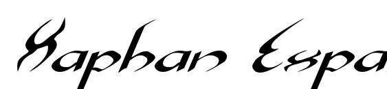 Xaphan Expanded Italic Font