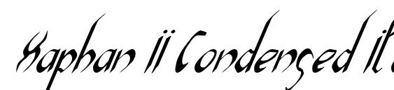 шрифт Xaphan II Condensed Italic, бесплатный шрифт Xaphan II Condensed Italic, предварительный просмотр шрифта Xaphan II Condensed Italic