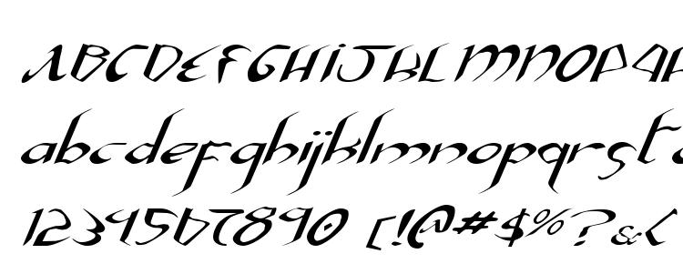 глифы шрифта Xaphan II Expanded Italic, символы шрифта Xaphan II Expanded Italic, символьная карта шрифта Xaphan II Expanded Italic, предварительный просмотр шрифта Xaphan II Expanded Italic, алфавит шрифта Xaphan II Expanded Italic, шрифт Xaphan II Expanded Italic