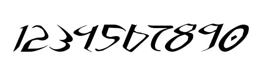 Шрифт Xaphan II Expanded Italic, Шрифты для цифр и чисел