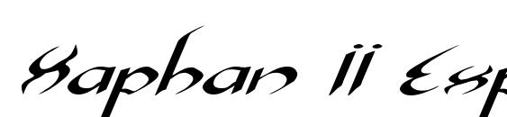 шрифт Xaphan II Expanded Italic, бесплатный шрифт Xaphan II Expanded Italic, предварительный просмотр шрифта Xaphan II Expanded Italic
