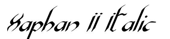 Xaphan II Italic font, free Xaphan II Italic font, preview Xaphan II Italic font