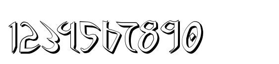 Xaphan II Shadow Font, Number Fonts