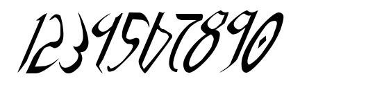 Xaphan Italic Font, Number Fonts