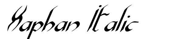 шрифт Xaphan Italic, бесплатный шрифт Xaphan Italic, предварительный просмотр шрифта Xaphan Italic