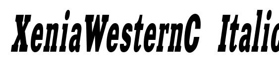 XeniaWesternC Italic Font