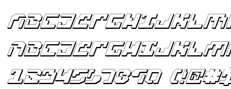 глифы шрифта Xenophobia 3D Italic, символы шрифта Xenophobia 3D Italic, символьная карта шрифта Xenophobia 3D Italic, предварительный просмотр шрифта Xenophobia 3D Italic, алфавит шрифта Xenophobia 3D Italic, шрифт Xenophobia 3D Italic