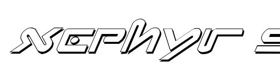 Xephyr Shadow Italic Font