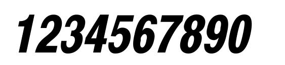 Xerox Sans Serif Narrow Bold Oblique Font, Number Fonts