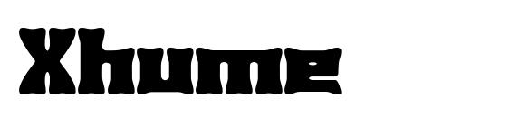 шрифт Xhume, бесплатный шрифт Xhume, предварительный просмотр шрифта Xhume