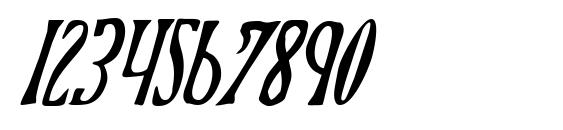 Xiphos Condensed Italic Font, Number Fonts
