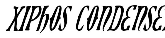 Xiphos Condensed Italic font, free Xiphos Condensed Italic font, preview Xiphos Condensed Italic font