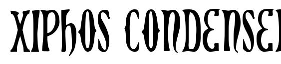 шрифт Xiphos Condensed, бесплатный шрифт Xiphos Condensed, предварительный просмотр шрифта Xiphos Condensed
