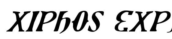 шрифт Xiphos Expanded Italic, бесплатный шрифт Xiphos Expanded Italic, предварительный просмотр шрифта Xiphos Expanded Italic
