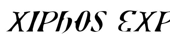 шрифт Xiphos Expanded Light Italic, бесплатный шрифт Xiphos Expanded Light Italic, предварительный просмотр шрифта Xiphos Expanded Light Italic