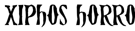 шрифт Xiphos Horror, бесплатный шрифт Xiphos Horror, предварительный просмотр шрифта Xiphos Horror