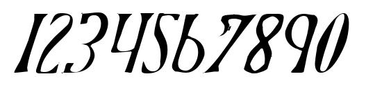 Xiphos Light Italic Font, Number Fonts