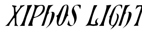 Xiphos Light Italic font, free Xiphos Light Italic font, preview Xiphos Light Italic font