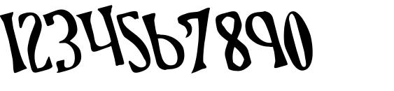 Xiphos Rotated Font, Number Fonts