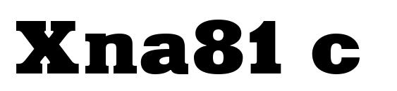 Xna81 c font, free Xna81 c font, preview Xna81 c font