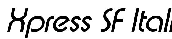 Шрифт Xpress SF Italic