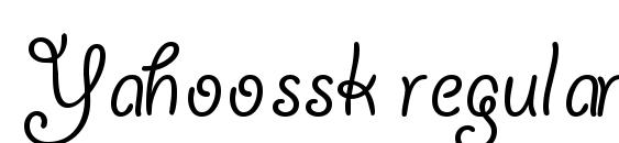 Yahoossk regular Font, Handwriting Fonts