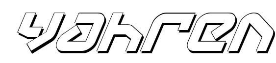 шрифт Yahren Shadow Italic, бесплатный шрифт Yahren Shadow Italic, предварительный просмотр шрифта Yahren Shadow Italic
