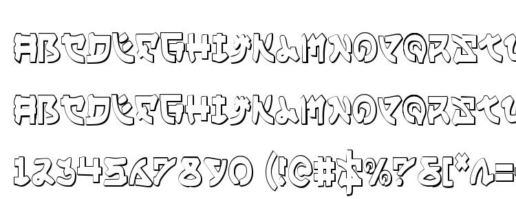 glyphs Yama Moto Condensed 3D font, сharacters Yama Moto Condensed 3D font, symbols Yama Moto Condensed 3D font, character map Yama Moto Condensed 3D font, preview Yama Moto Condensed 3D font, abc Yama Moto Condensed 3D font, Yama Moto Condensed 3D font