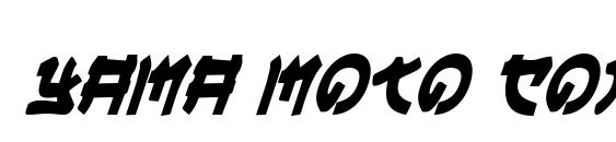 Шрифт Yama Moto Condensed Italic