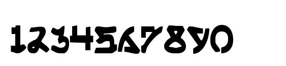 Yama Moto Condensed Font, Number Fonts