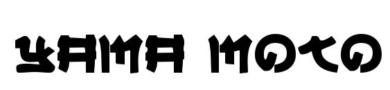 шрифт Yama Moto, бесплатный шрифт Yama Moto, предварительный просмотр шрифта Yama Moto