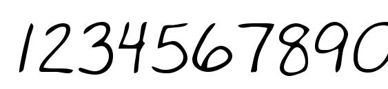 Yancyshand regular Font, Number Fonts