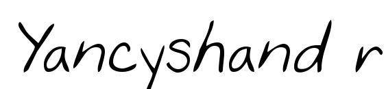 Yancyshand regular Font
