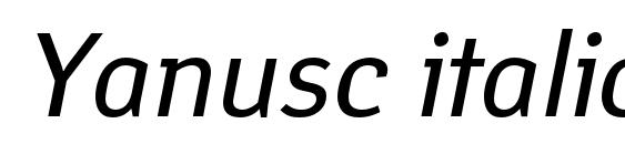 Шрифт Yanusc italic