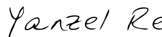 Yanzel Regular Font, Handwriting Fonts