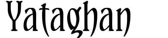 шрифт Yataghan, бесплатный шрифт Yataghan, предварительный просмотр шрифта Yataghan