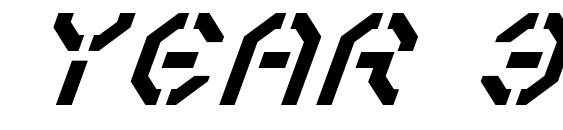 Year 3000 Italic Font, Retro Fonts