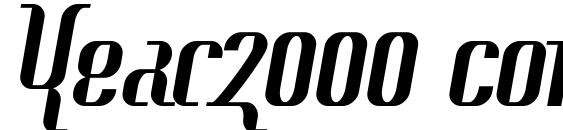 Year2000 context clipped font, free Year2000 context clipped font, preview Year2000 context clipped font