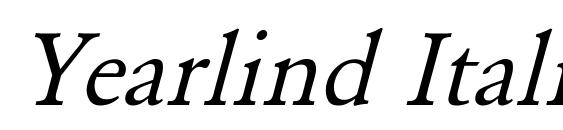 Шрифт Yearlind Italic