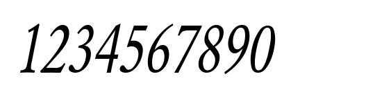 Yearlind Normal Condensed Italic Font, Number Fonts