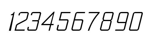 YearlingLiteOblique Font, Number Fonts