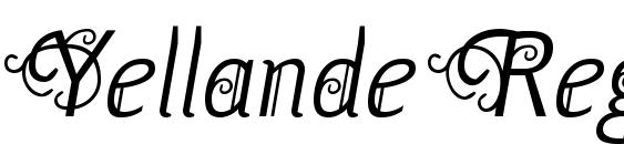 Yellande Regular Font, Monogram Fonts