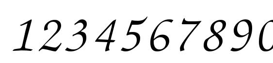 ZabriskieScript RegularItalic DB Font, Number Fonts