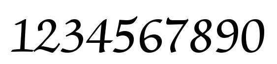 Zapf Chancery Medium BT Font, Number Fonts