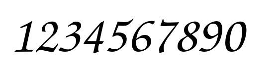 ZapfChancery MediumItalic Font, Number Fonts
