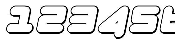 Zealot Outline Italic Font, Number Fonts