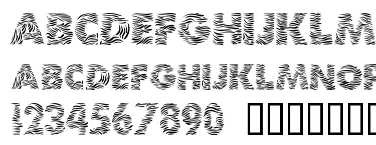 glyphs Zebra font, сharacters Zebra font, symbols Zebra font, character map Zebra font, preview Zebra font, abc Zebra font, Zebra font